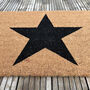 Large Charcoal Star Coir Doormat, thumbnail 3 of 7
