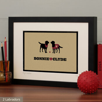 Personalised Labrador Print For One Or Two Dogs, 10 of 12