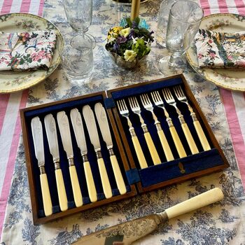 Blue Toile De Jouy Table Runner, 6 of 6