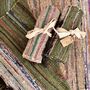 Emerald Green And Natural Rag Rug Bohemian, thumbnail 4 of 10