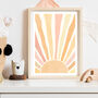 Two Boho Suns Kids Nursery Wall Art Print Gift, thumbnail 4 of 5