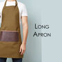 Personalised Canvas And Leather Kitchen Apron, thumbnail 10 of 11