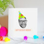 Happy Head Personalised Spotty Hat Birthday Card, thumbnail 1 of 2