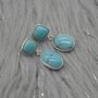 Turquoise Earrings: Silver, December Birthstone, thumbnail 2 of 7