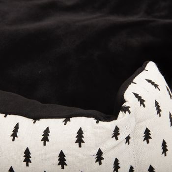 The Balmoral Black And White Fir Tree Pet Bed, 5 of 10