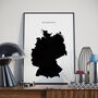 Germany Map Poster, thumbnail 1 of 3