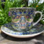 Large Cup And Saucer In William Morris Blue Strawberry Thief Design, thumbnail 3 of 11