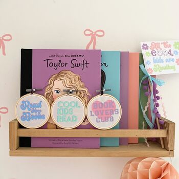 Mini Embroidery Hoop Shelf Decor For Readers, 7 of 10
