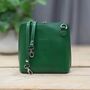 Leather Cross Body Handbag In Green, thumbnail 3 of 3