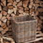 Square Rattan Log Basket, thumbnail 1 of 9