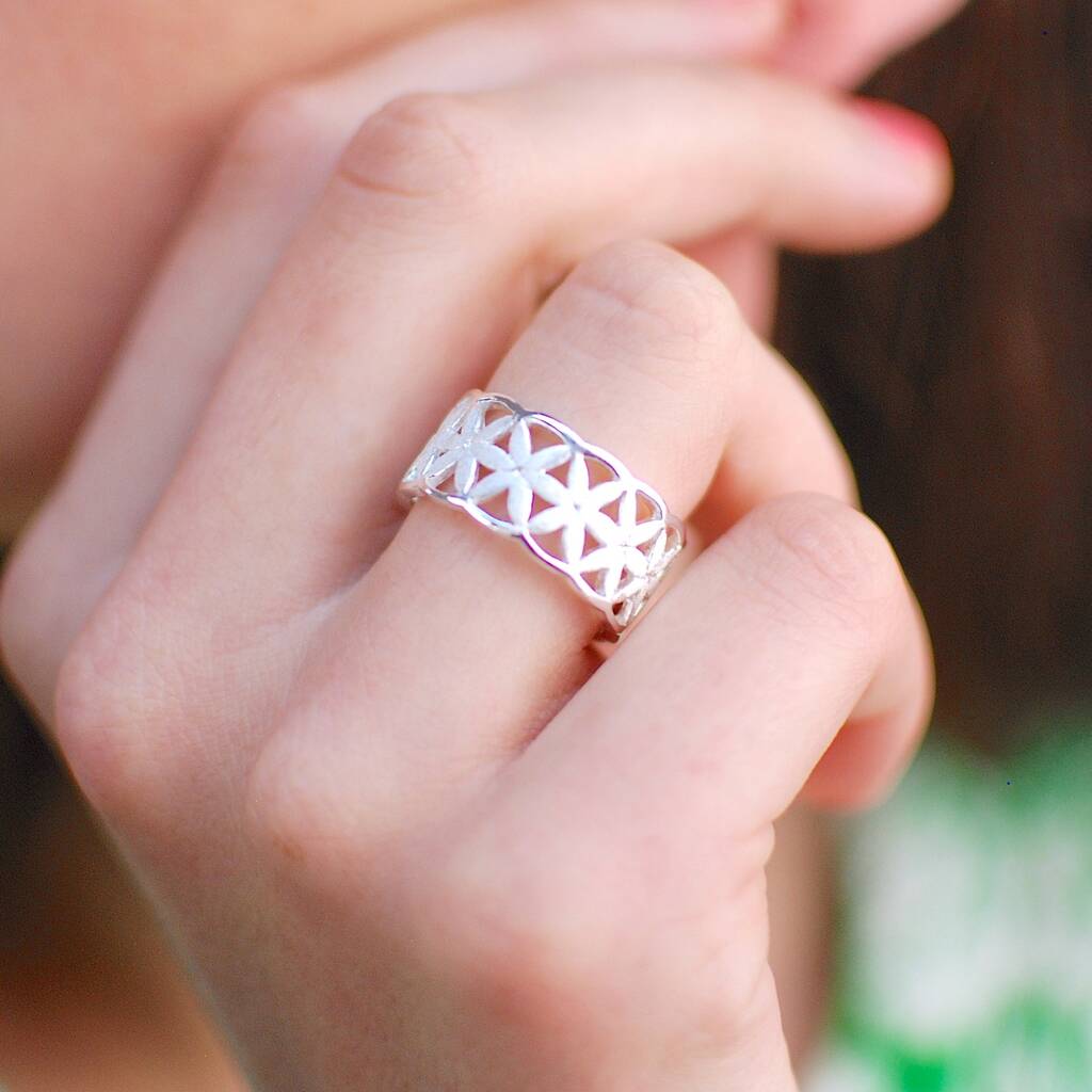 Sterling Silver Daisy Chain Ring By Penelopetom