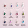 Personalised Initial And Heart Birthstone Necklace, thumbnail 3 of 10