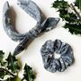 Grey Reindeer Scrunchie And Hairband Set, thumbnail 1 of 2