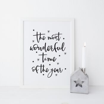 The Most Wonderful Time Of The Year Christmas Print, 2 of 3