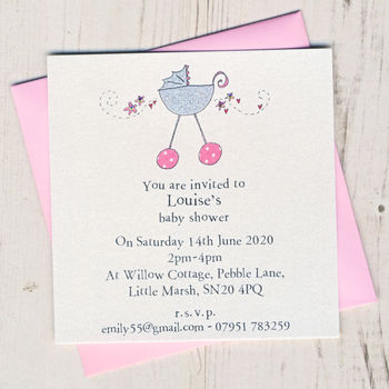 Eight Personalised Baby Shower Invitations, 2 of 4