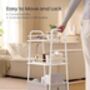 Three Tier Rolling Storage Trolley Fabric Basket, thumbnail 6 of 7