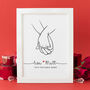 Personalised Holding Hands Couple Print, thumbnail 1 of 2
