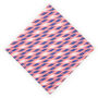 Mens Pink Geometric Print Pocket Square, thumbnail 2 of 5