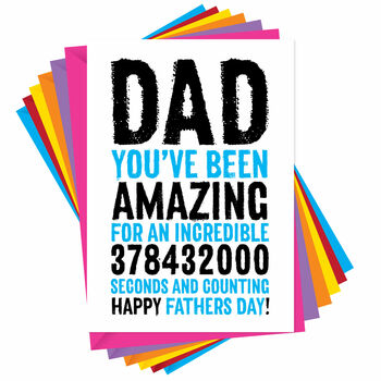 Best Dad In Seconds Father's Day Card Personalised, 4 of 4