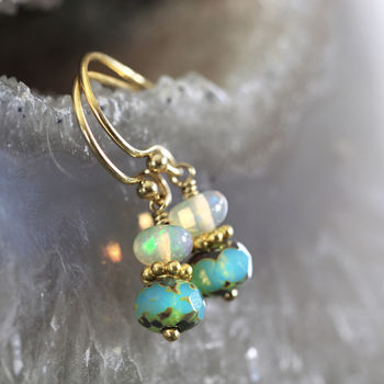 Opal Bead Earrings, 2 of 9
