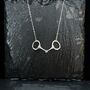 Personalised Snaffle Bit Necklace, Silver Or Gold, thumbnail 11 of 12