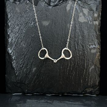 Personalised Snaffle Bit Necklace, Silver Or Gold, 11 of 12