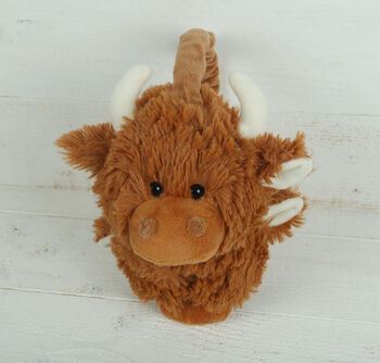 Highland Cow Brown Earmuffs + Matching Scarf Gift Boxed, 4 of 12
