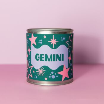 Gemini Zodiac Soy Wax Vegan Candle, 3 of 4