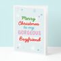 Merry Christmas Boyfriend Card, thumbnail 1 of 3