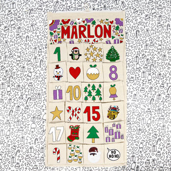 Personalised Hand Painted Christmas Advent Calendar, 3 of 11