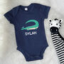 Crocodile Babygrow Personalised With Name, thumbnail 2 of 8