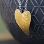 Golden Watercolour Vines Heart Pendant, thumbnail 1 of 5