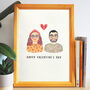 Personalised Anniversary Couple Portrait Card, thumbnail 3 of 4