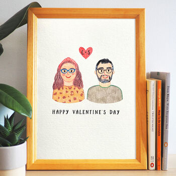 Personalised Anniversary Couple Portrait Card, 3 of 4