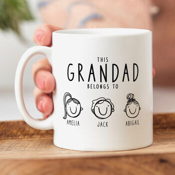 'This Grandad Belongs To' Personalised Mug, 4 of 9