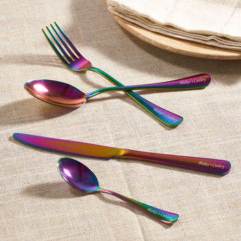 Personalised Rainbow Cutlery With Free Gift Box, 2 of 5