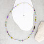 Willow Sterling Silver Beaded Gemstone Necklace, thumbnail 3 of 4