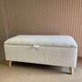 Storage Ottoman Foostool In Bouclé Soft Fabric, thumbnail 1 of 5