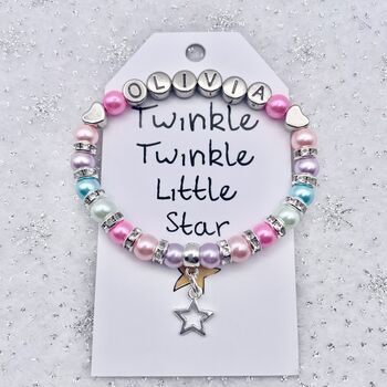 Personalised Valentines Heart Charm Bracelet, Star Of The Week Bracelet, 2 of 12