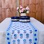 Angada Blue Motif Table Runner, thumbnail 2 of 4