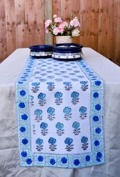 Angada Blue Motif Table Runner, 2 of 4