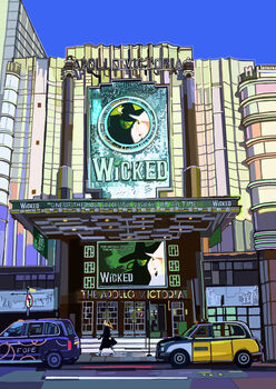 Wicked The Musical, Theatre Illustration Art Print, 2 of 3