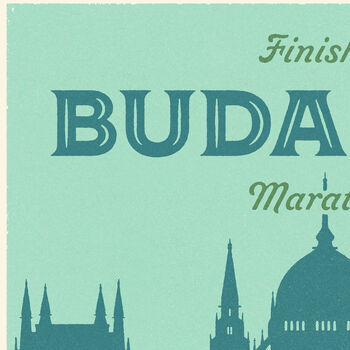 Personalised Budapest Marathon Print, Unframed, 6 of 6