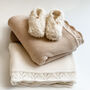 Personalised Organic Baby Blanket Milk White, thumbnail 4 of 4