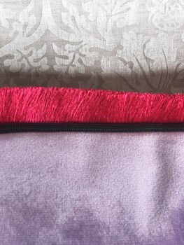 Lilac/Pink Velvet Tassel 13' x 18' Cushion Cover, 10 of 10