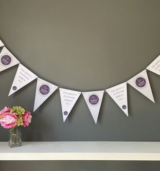 Personalised Queen's Platinum Jubilee Party Bunting, 3 of 5