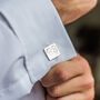 Personalised Childs Drawing Silver Square Cufflinks, thumbnail 2 of 6