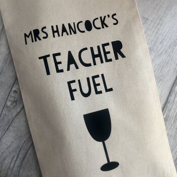 Personalised Teacher Fuel Thank You Teacher Bottle Bag, 2 of 4