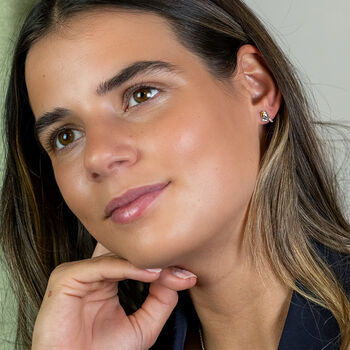 Gold Plated Sterling Silver Robin Stud Earrings – 10mm X 7mm, 6 of 6