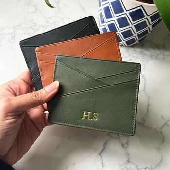 Personalised Leather Card Wallet, 2 of 5